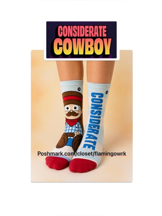 Odd Sox Accessories - NWT [Odd Sox x VeeFriends] CONSIDERATE COWBOY Character Crew Socks Fits 8-12